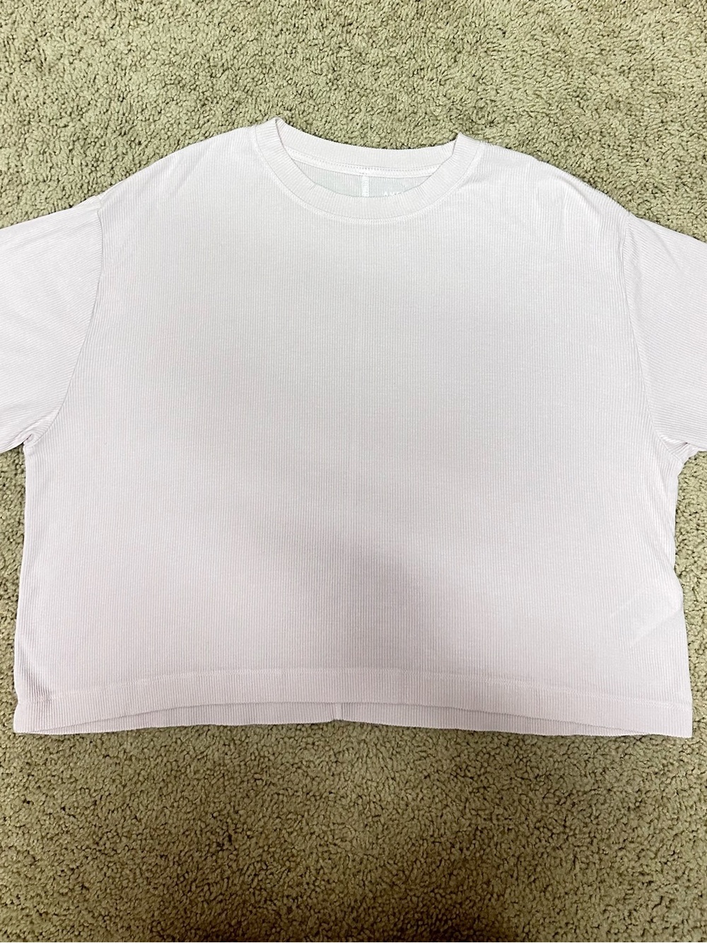 American Eagle Outfitters Light Pink Short-Sleeve Crewneck Top